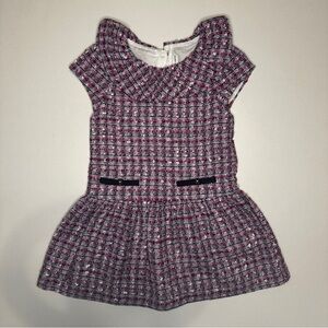 Janie and Jack Girls size 4 Pink and White Plaid Dress